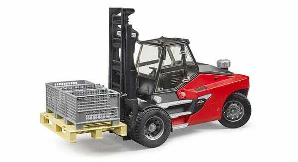 Loisirs - Jouets - Chariot élévateur Linde HT160 avec palette et 3 cages à palettes