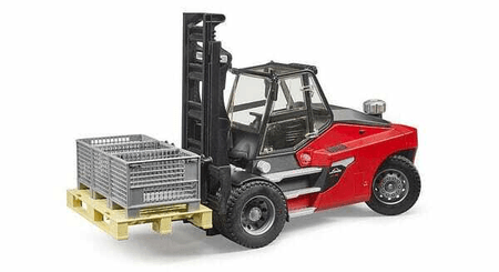 Loisirs - Jouets - Chariot élévateur Linde HT160 avec palette et 3 cages à palettes