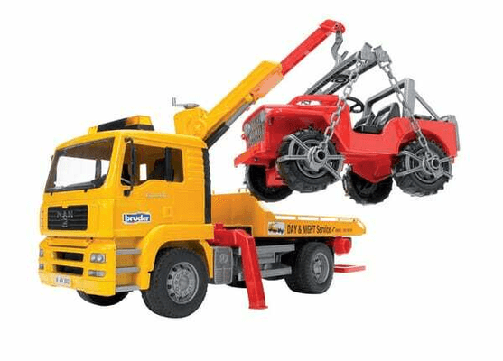 Loisirs - Jouets - MAN dépanneuse + voiture tout-terrain