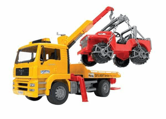 Loisirs - Jouets - MAN dépanneuse + voiture tout-terrain