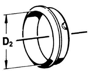 Pièces agricoles - Transmission - Bague de glissement verte pour le tube S5