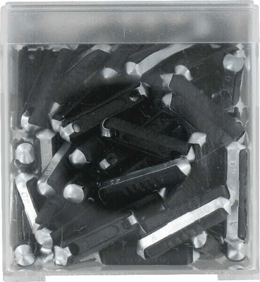 Pièces agricoles - Eclairage - Fusible stéatite 40A longueur 25mm noir pack 100x iMaXX