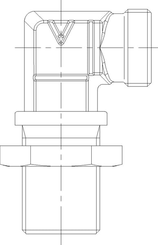 Pièces agricoles - Hydraulique - Coude passe cloison 10S