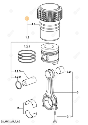 Pièces agricoles - Pieces moteur - CYLINDREE EURO 1