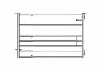 Materiels - Accessoires 200Kg-300Kg - PACK DE 7 PANNEAUX 7 LISSES PETIT BETAIL L.1/2M EMBOITEE