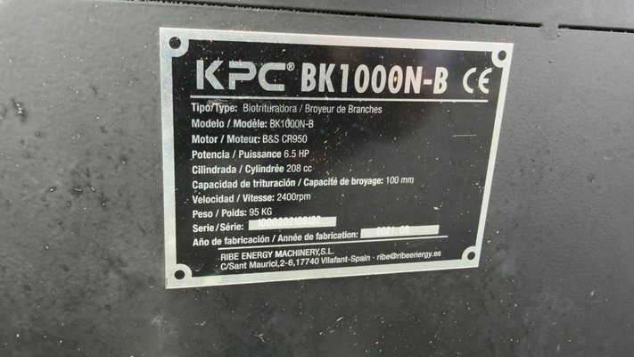 Broyeur de végétaux Colombia PBK1000B