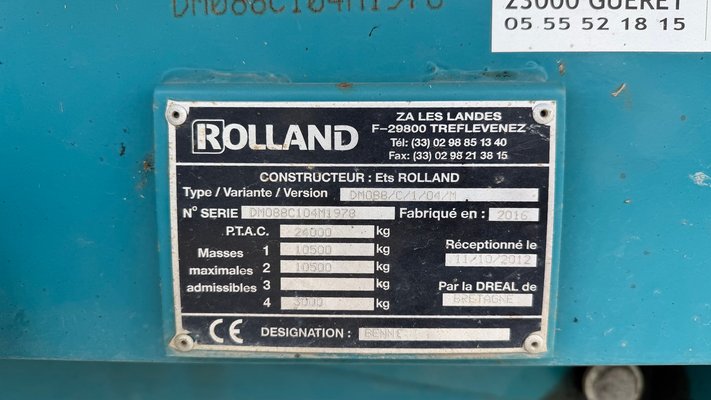 Benne agricole Rolland Rollspeed 6835