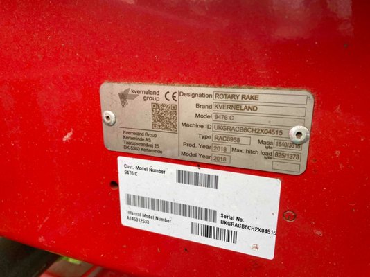 Andaineur Kverneland VF9476C