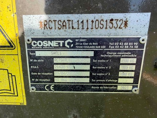 Plateau fourrager Cosnet Saturne